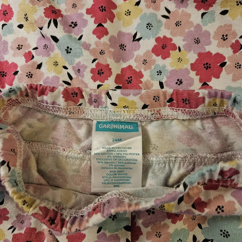 Garanimals Girls 2 piece set 24M Flowers Ruffle Butt - Picture 5 of 5